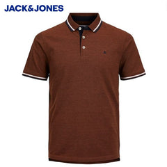 Jack & Jones Paulos Mocha Bisque Polo Rust