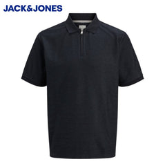 Jack & Jones Ronnie Zip Navy Polo Shirt Navy