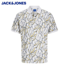 Jack & Jones Split Print Cloud Polo White