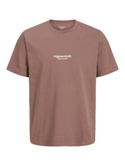 Jack & Jones Vester Logo Deep Taupe Tee Brown