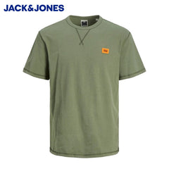 Jack & Jones Waffle Badge Green Tee Green