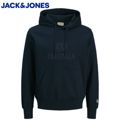 Jack & Jones Berg Monogram Navy Hoodie Navy