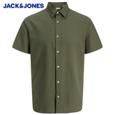 Jack & Jones Breeze Linen Blend Ss Shirt Green