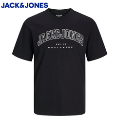 Jack & Jones Caleb Logo Black Tee Black