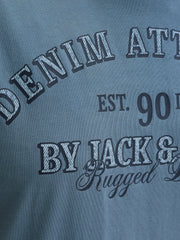 Jack & Jones Denver Logo Mirage Blue Tee Blue
