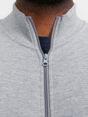 Jack & Jones Paulos Full Zip Grey Sweat Grey