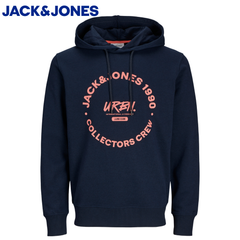 Jack & Jones Simon Logo Navy Hoodie Navy