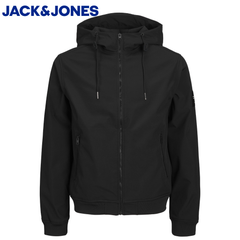Jack & Jones Softshell Hooded Jacket Black