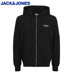 Jack & Jones Soho Logo Zip Hoodie Black
