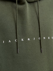 Jack & Jones Star Logo Green Hoodie Green