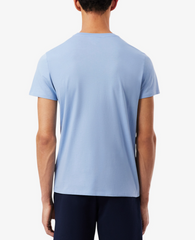 Lacoste Cotton Crew Neck Light Blue Tee Blue