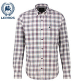 Lerros Flannel Check Broken White Shirt White