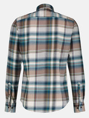 Lerros Flannel Fog Check Shirt Grey