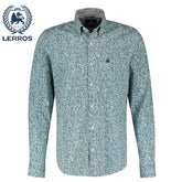 Lerros Floral Print Mineral Blue Shirt Blue