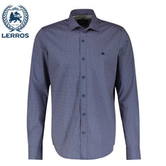 Lerros Geo Print Navy Shirt Navy