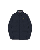 Lyle & Scott Quilted Navy Zip Jacket Navy