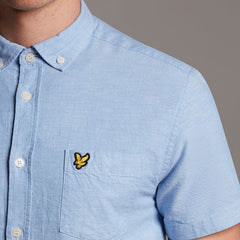 Lyle & Scott Short Sleeve Blue Shirt Blue