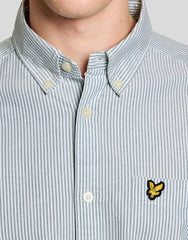 Lyle & Scott Stripe Oxford Everglade Green