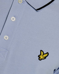 Lyle & Scott Tipped Collar Bubble Blue Polo