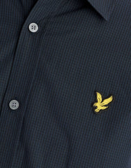 Lyle And Scott Micro Check Navy Shirt Navy