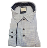 Marnelli Light Blue Small Check Shirt Blue