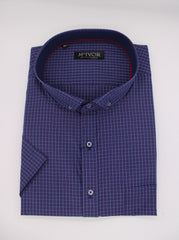 Mc Ivor Declan Navy & White Check Shirt Navy
