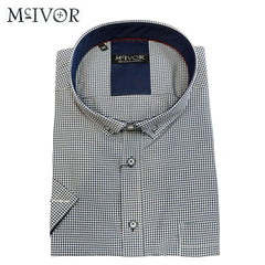 Mc Ivor Eunan Navy & White Check Shirt Navy