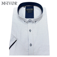 Mc Ivor Lorcan Brown Print Short Sleeve Brown