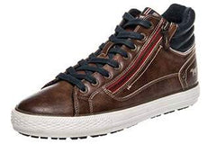 Mustang High Top Brown Zip Runner Brown
