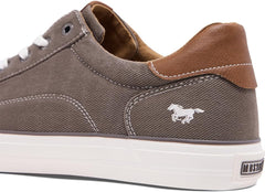 Mustang Cap Toe Grey Canvas Shoes Grey