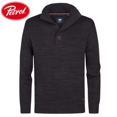 Petrol Dill Quarter Zip Black Knit Black