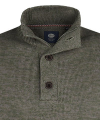 Petrol Dill Quarter Zip Mossy Stone Knit Grey