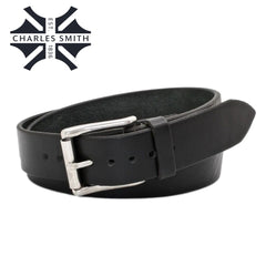 Charles Smith Black Leather Belt Black