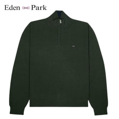 Eden Park Classic Quarter Zip Green Knit Green
