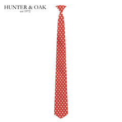 Hunter & Oak Red & Blue Spotted Tie Red