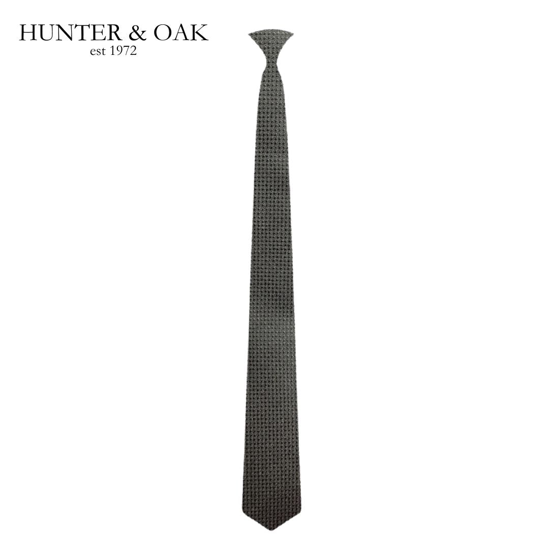Hunter & Oak Black Textured Tie Black