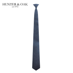 Hunter & Oak Dark Navy Textured Tie Navy