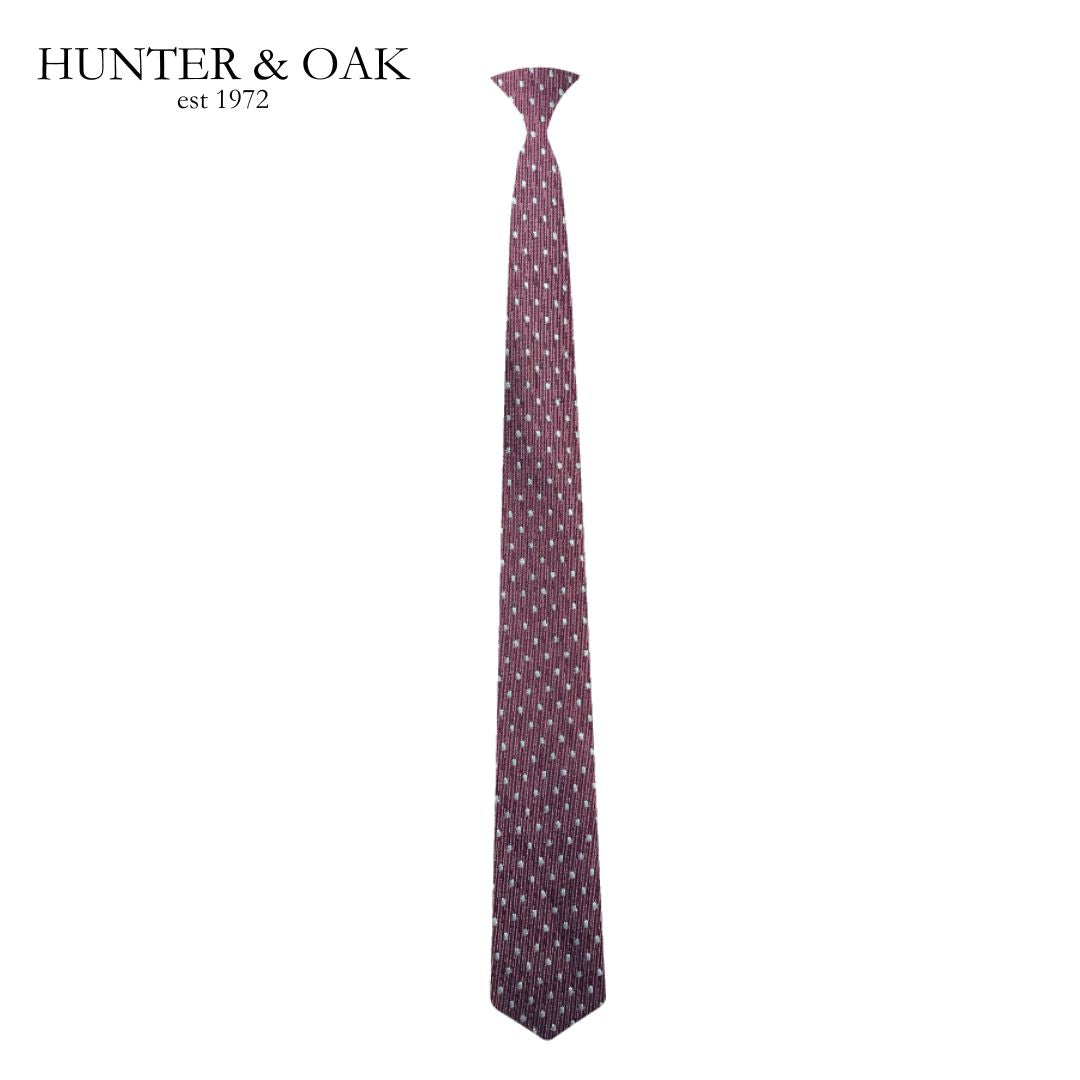Hunter & Oak Wine Spotted Tie Wine