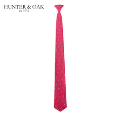 Hunter & Oak Red Micro Spotted Tie Red
