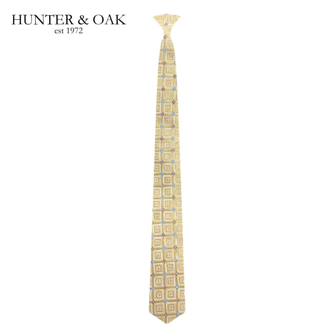 Hunter & Oak X-Long Gold Square Pattern Gold