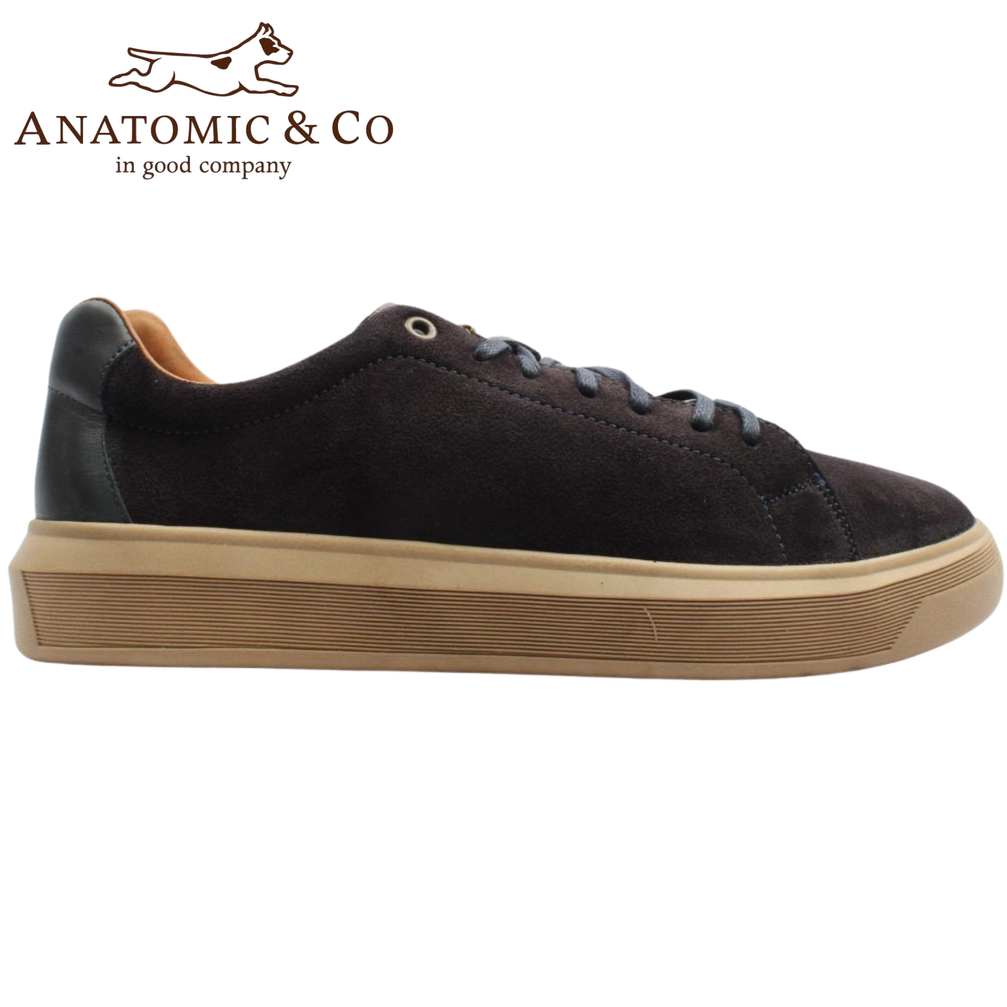 Anatomic Madeiro Navy Suede Trainers Navy