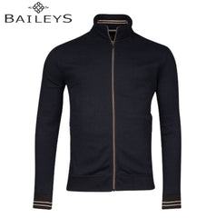 Baileys Honeycomb Weave Full Zip Sweater Navy
