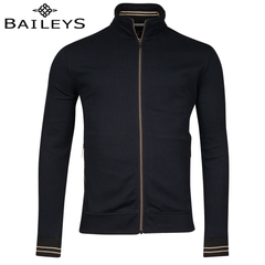 Baileys Honeycomb Weave Full Zip Sweater Navy