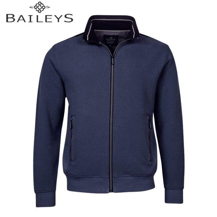 Baileys Structured Full Zip Navy Sweater Navy