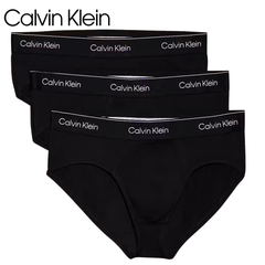 Calvin Klein 3-Pack Hip Black Briefs Black