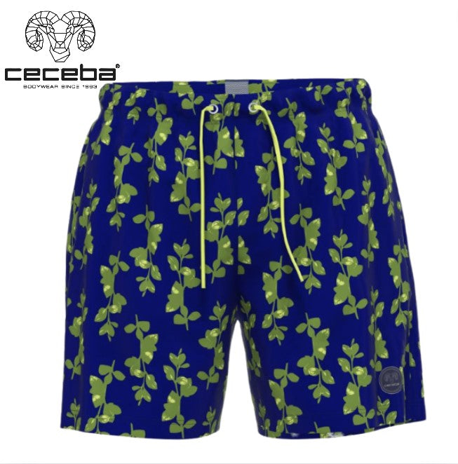 Ceceba Floral Print Blue Swim Shorts Blue