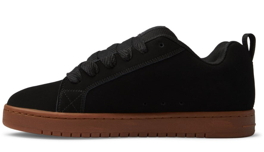 D.C. Court Graffik Black Gum Sole Shoe Black
