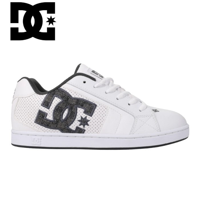 D.C. Net White & Grey Laced Shoe White