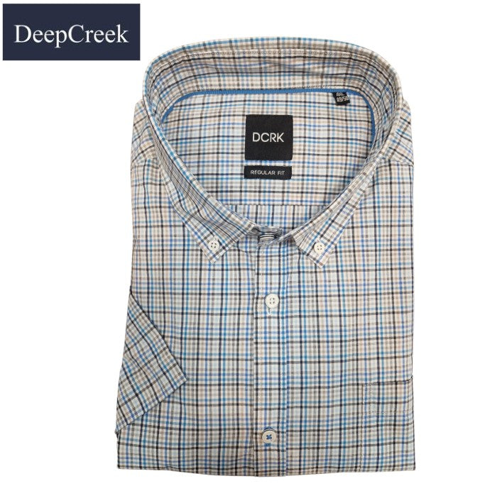 D.C.R.K. Creek Blue & Beige Check Shirt Blue