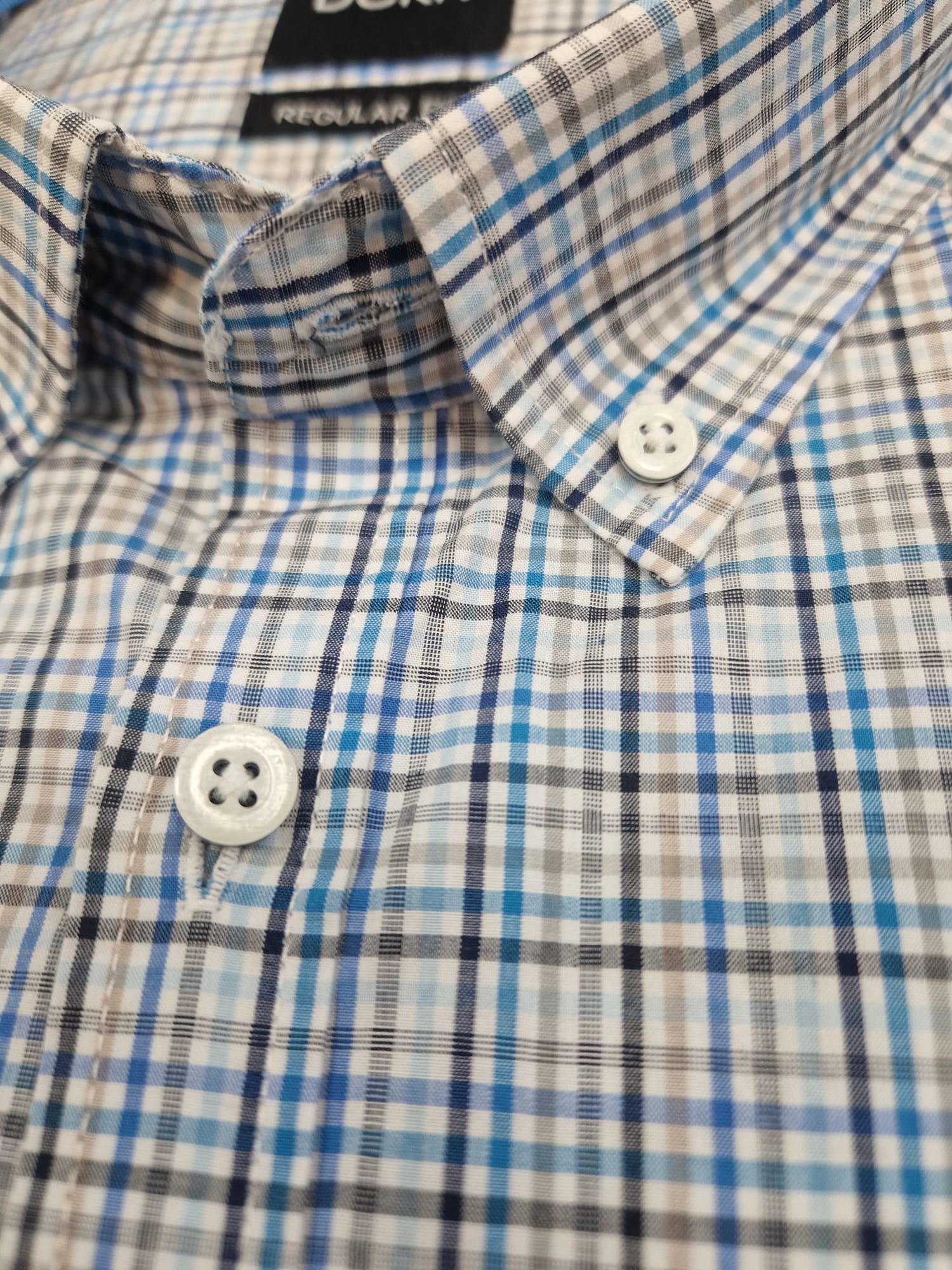 D.C.R.K. Creek Blue & Beige Check Shirt Blue